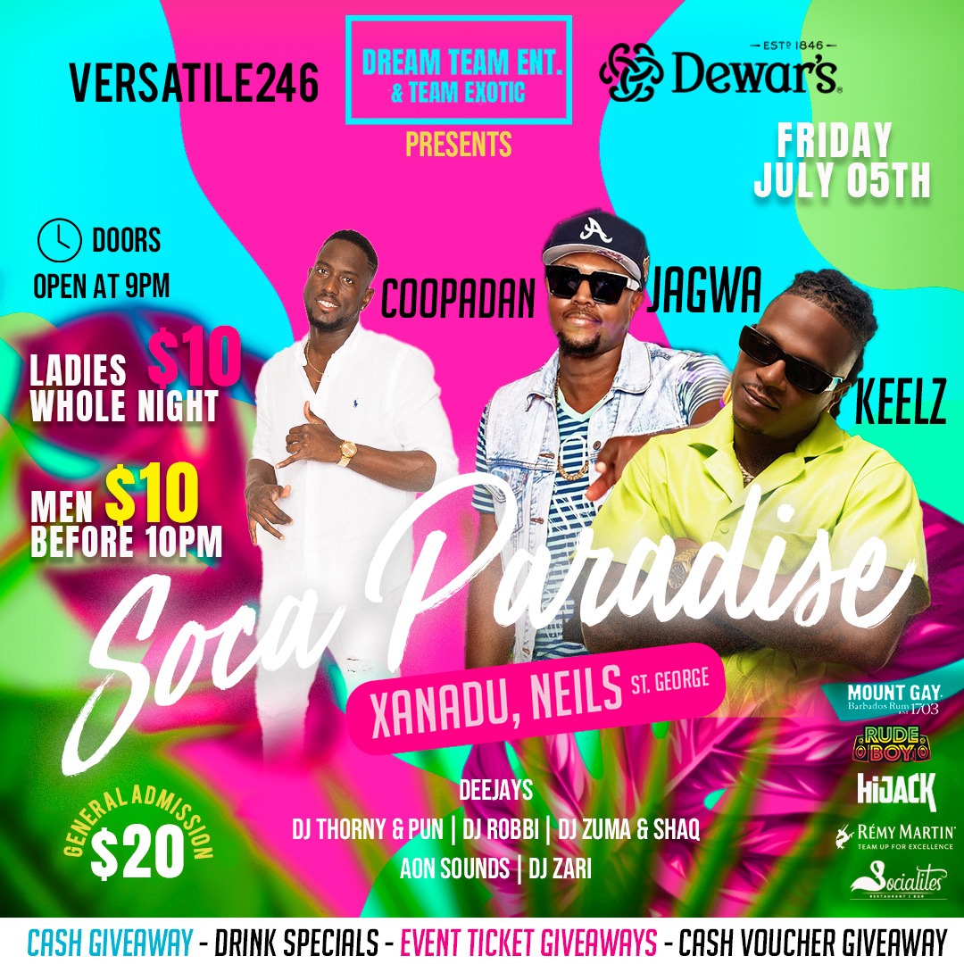 Soca Paradise — Barbados Events Calendar 2024 - Events Bim